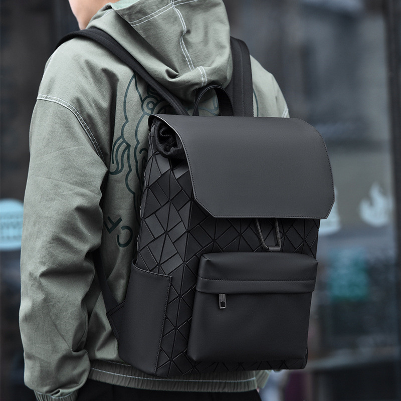 New Fashion Backpacks Men Brand Design Geometric Men's Backpack Waterproof Large-capacity Travel Backpack Laptop Bag Schoolbag