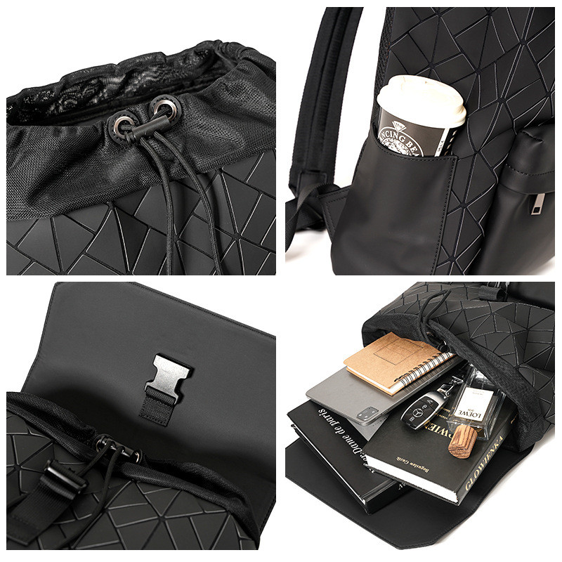 New Fashion Backpacks Men Brand Design Geometric Men's Backpack Waterproof Large-capacity Travel Backpack Laptop Bag Schoolbag