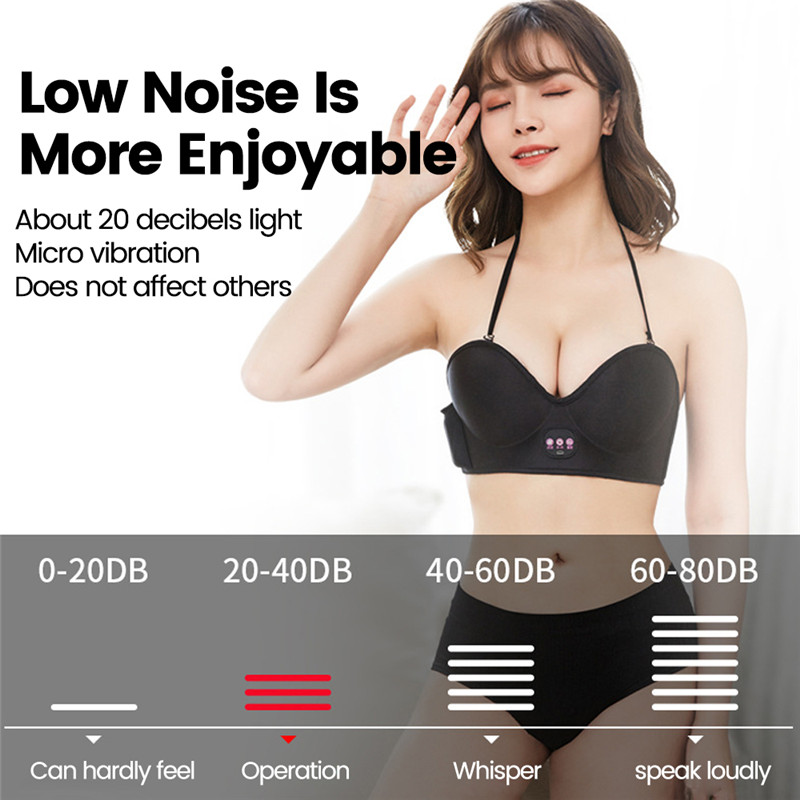 Breast Massager Enlargement Vibration Heating Hot Compress Electric Massage Sexy Bra Shaping Nipple Relaxing Massage Big Breasts