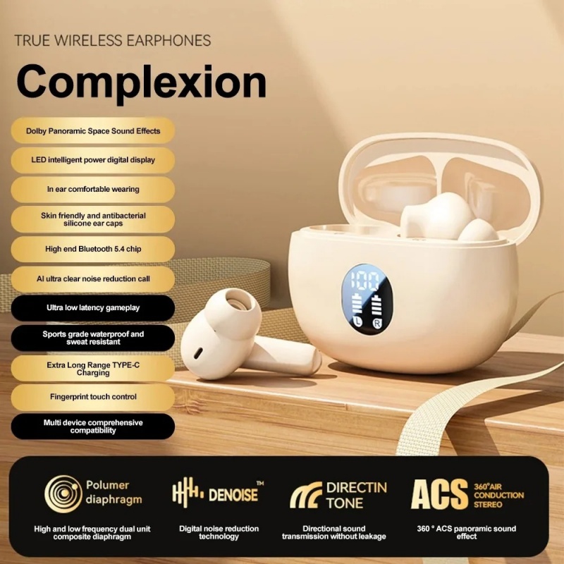 Bluetooth 5.4 TWS Earphone Touch Control Wireless Headphone LED Digital Display In Ear Stereo Headset Earbuds With Mic
