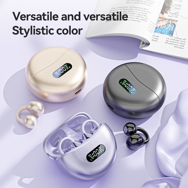 M79 Wireless Bluetooth Noise Cancelling Headphone Ear Clip Bone Conduction TWS Earbuds Sports Gaming Headset Waterproof Earphone
