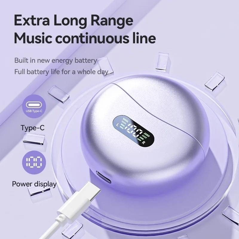 M79 Wireless Bluetooth Noise Cancelling Headphone Ear Clip Bone Conduction TWS Earbuds Sports Gaming Headset Waterproof Earphone