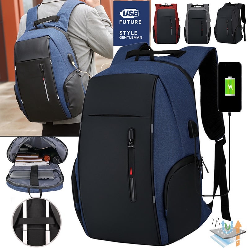 Men USB Charging Waterproof Laptop Backpack Casual Oxford Women Bags Male Business Bag 15.6 Inch Notebook Backpacks School Bag