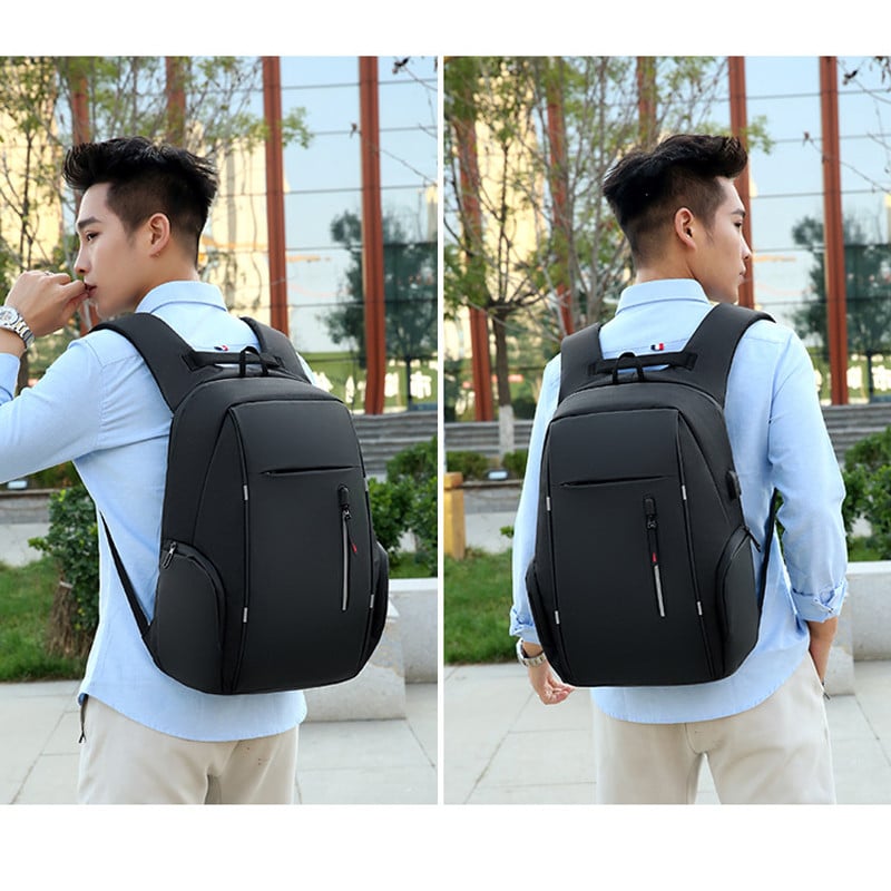 Men USB Charging Waterproof Laptop Backpack Casual Oxford Women Bags Male Business Bag 15.6 Inch Notebook Backpacks School Bag