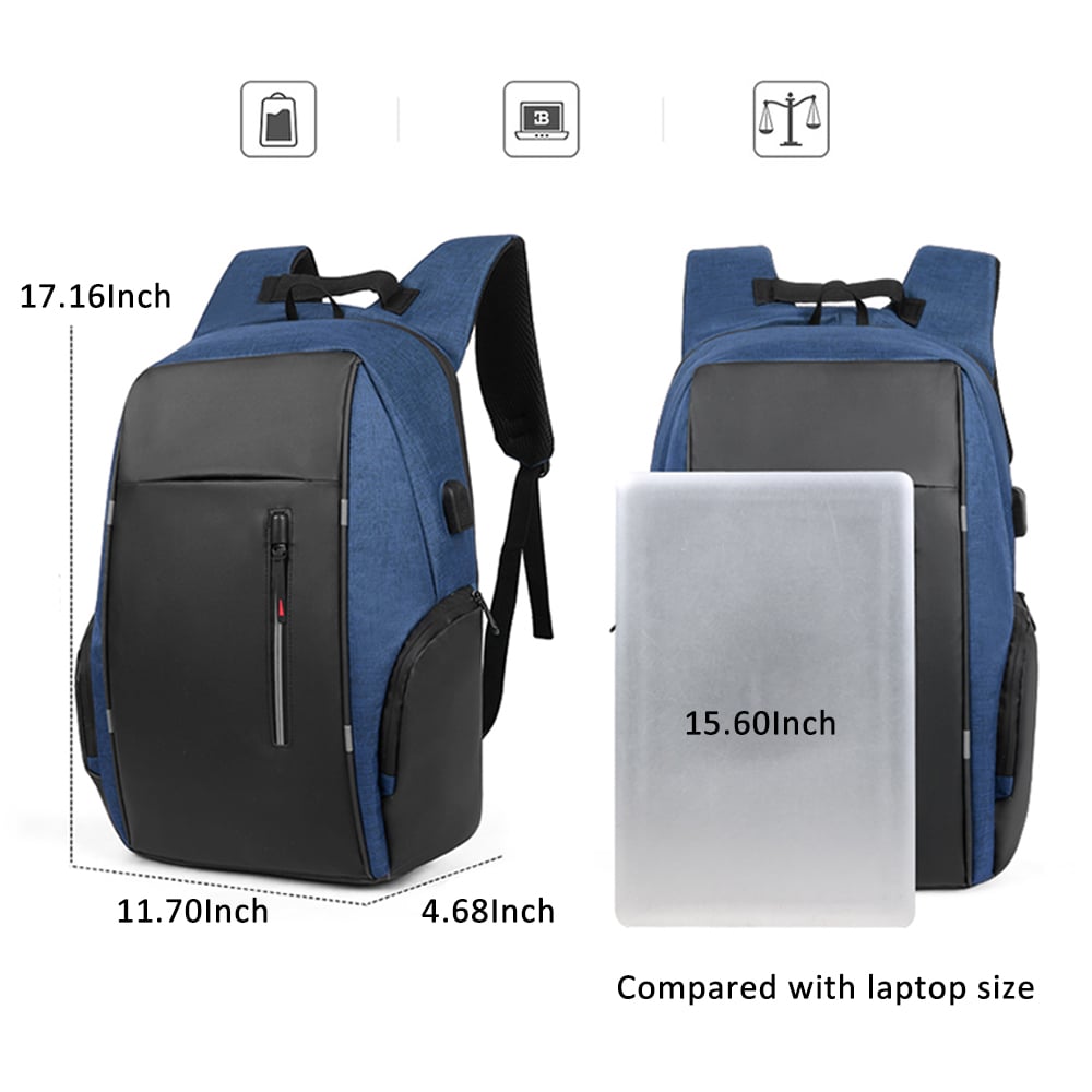Men USB Charging Waterproof Laptop Backpack Casual Oxford Women Bags Male Business Bag 15.6 Inch Notebook Backpacks School Bag