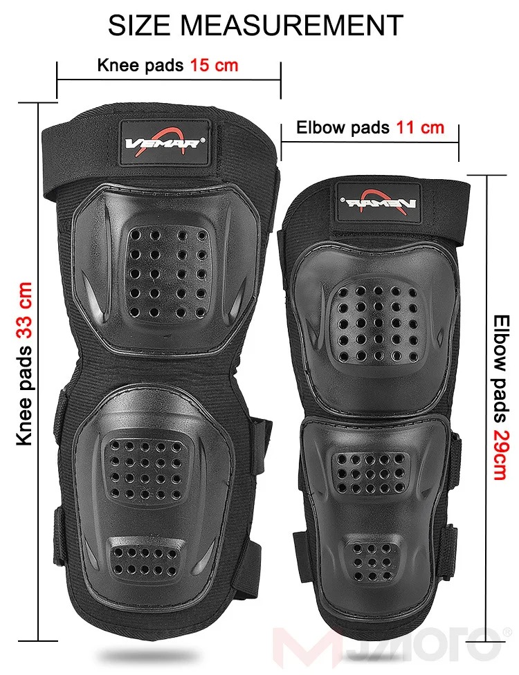 4pcs/set Sport Motocross Knee Protector Brace Protection Elbow Pad Kneepad Motorcycle Cycling Guard Protector Knee Guard