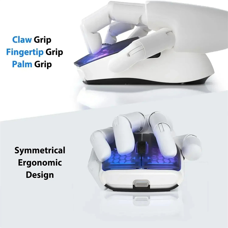 Attack Shark X5 Wireless Mouse 3 Modes BT/2.4Ghz/USB-C Lightweight PAW3212 Sensor Rechargeable RGB Mice PC Laptop Gaming Mouse