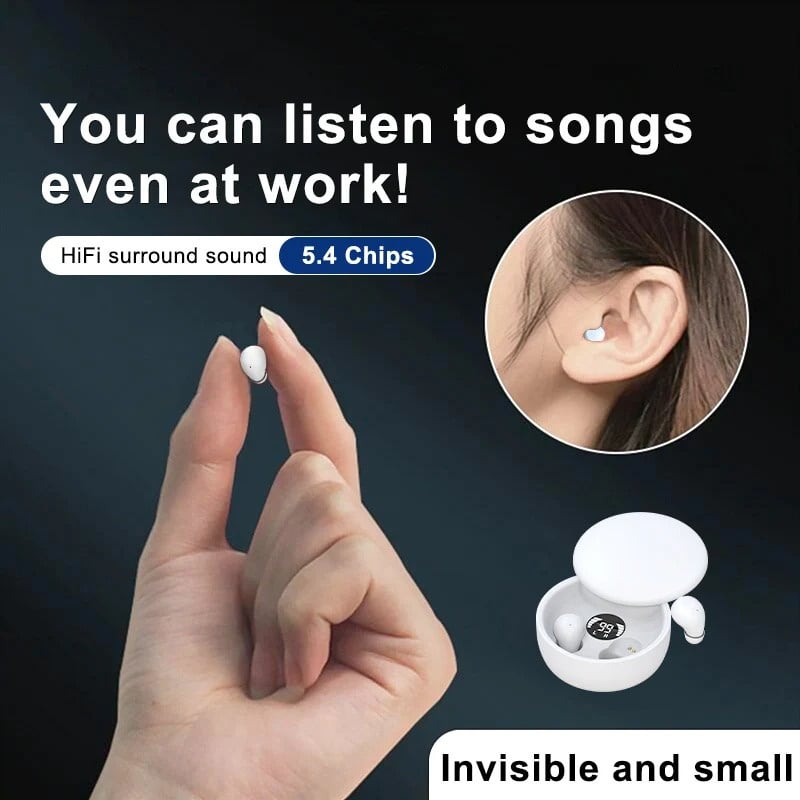 SK26 TWS Wireless Bluetooth 5.4 Headphones In-Ear Invisible Sleep Earbud With Mic Noise Cancelling Earphones HIFI Music Headset