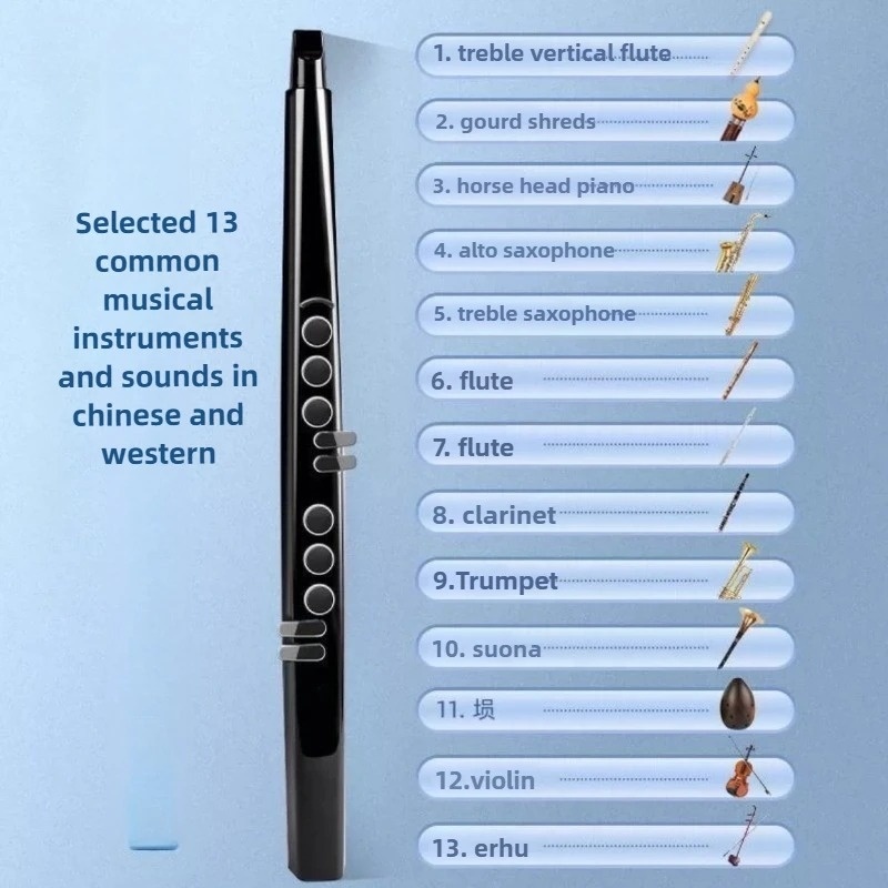 Bluetooth Electric Saxophone MIDI Beginner Professional Electronic Wind Flute Clarinet Trumpet Recorder Performance Instrument