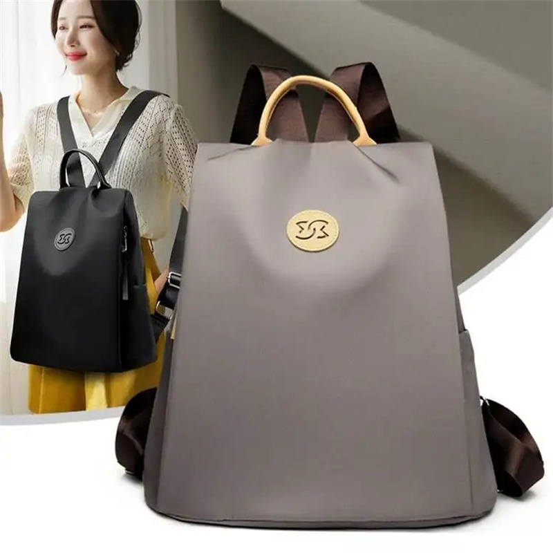 Anti Theft Women Backpack High Quality Nylon Fashion Schoolbag Luxury Laptop Backpacks Ladies Travel Knapsack Shoulder Bag