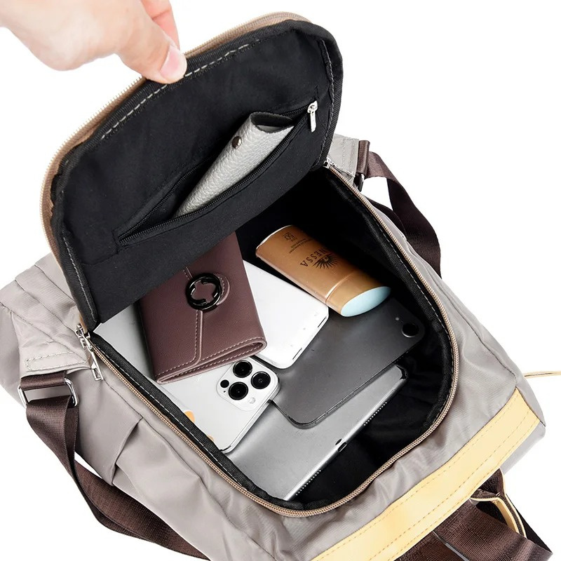 Anti Theft Women Backpack High Quality Nylon Fashion Schoolbag Luxury Laptop Backpacks Ladies Travel Knapsack Shoulder Bag