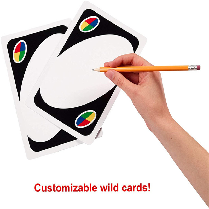 UNO WILD Card Game Mattel Games Genuine Family Funny Entertainment Board Game Fun Poker Playing Toy Gift Box Uno Card