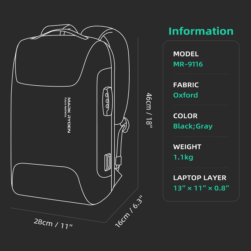 Men Business Backpack Anti Theft Bag Fashion Male Waterproof Backpack 15.6 inch Laptop Backpacks Pouch USB Charging Bags