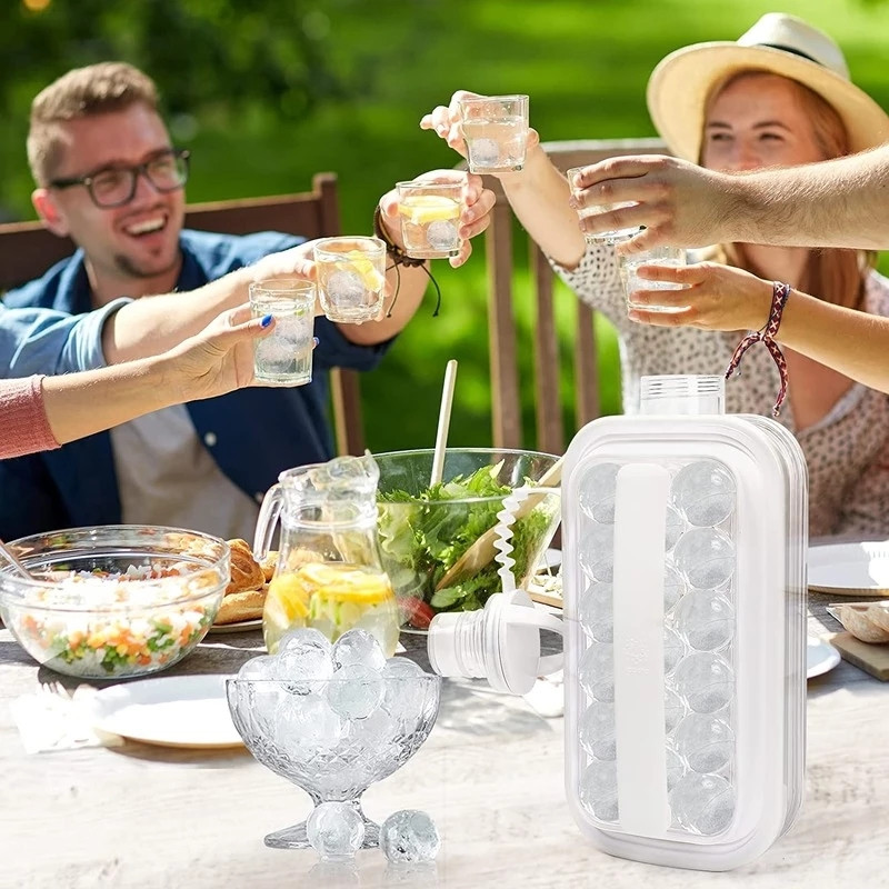 Ice Ball Maker Portable Ice Maker Bottle Makes Ice Cubes Ice Cube Molds Bottle Creative Ice Hockey Bubble Ice Maker Kettle
