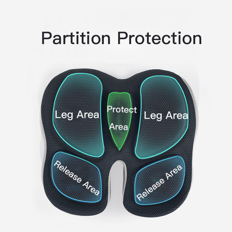 Memory Foam Chair Orthopedic Cushion Office Seat Pad Hemorrhoid Treat Car Seat Big Relief Pain Tailbone Coccyx Pillow Cushion