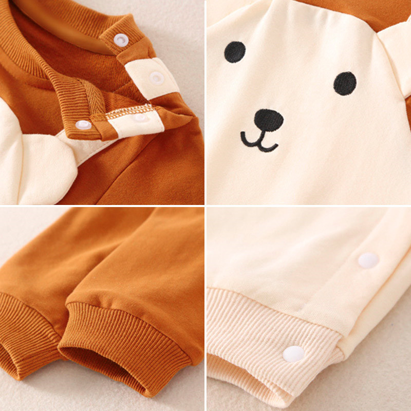 Spring Autumn Newborn Cartoon Clothes Baby Girl Boy Romper Infant Cute Bear Bodysuit Cotton Soft Infant Jumpsuit Outfits
