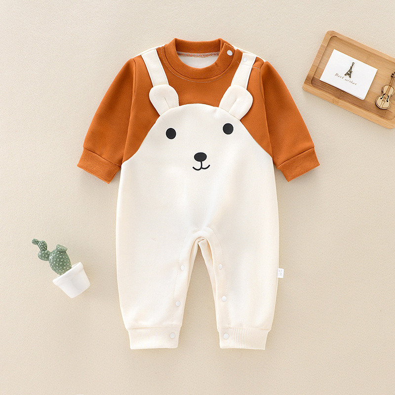 Spring Autumn Newborn Cartoon Clothes Baby Girl Boy Romper Infant Cute Bear Bodysuit Cotton Soft Infant Jumpsuit Outfits