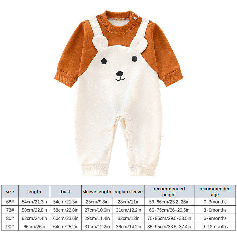 Spring Autumn Newborn Cartoon Clothes Baby Girl Boy Romper Infant Cute Bear Bodysuit Cotton Soft Infant Jumpsuit Outfits