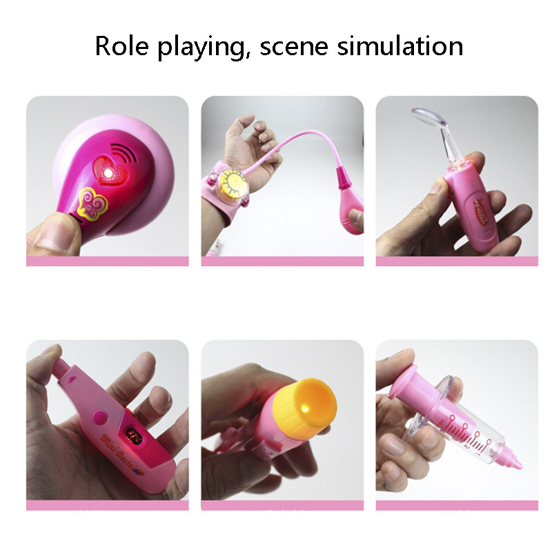 15PCS Kid Doctor Toys Set Mini Simulation Family Doctor Medical Pretend Play Educational Toy For Children Portable Suitcase Gift