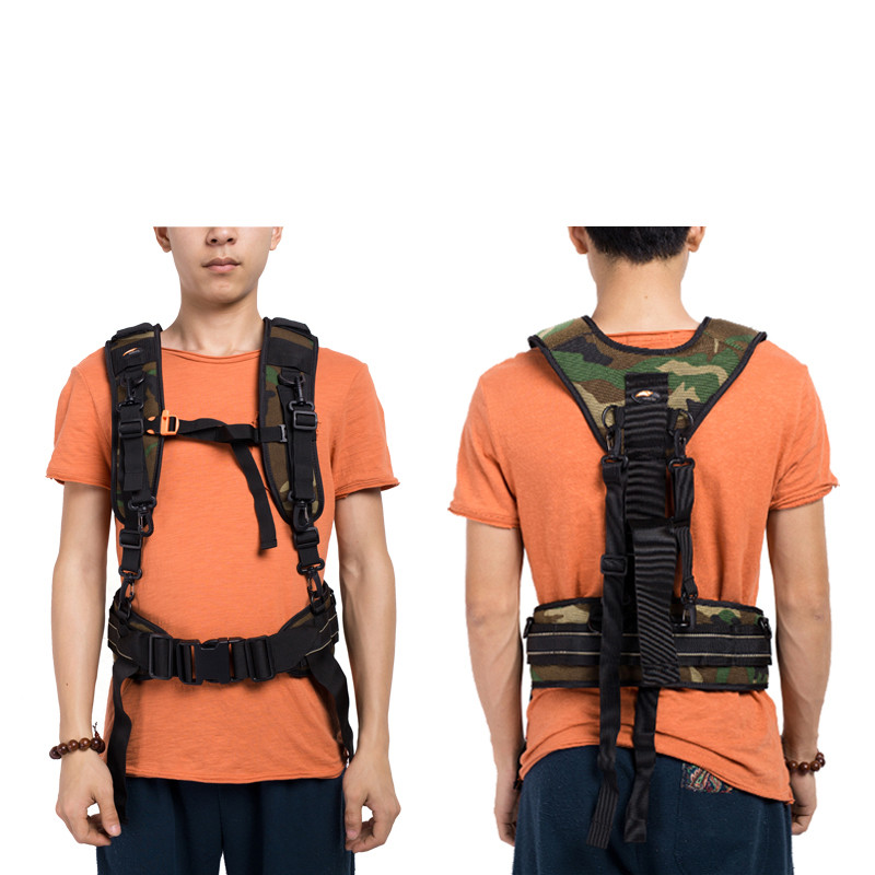 Photography Belt&Harness System Camera Double Shoulder Strap SLR Camera Fixed Fast Hanging Waist Band Quick Strap for Lens Pouch
