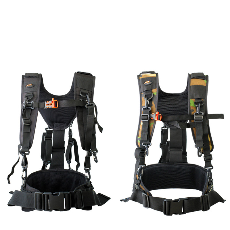 Photography Belt&Harness System Camera Double Shoulder Strap SLR Camera Fixed Fast Hanging Waist Band Quick Strap for Lens Pouch