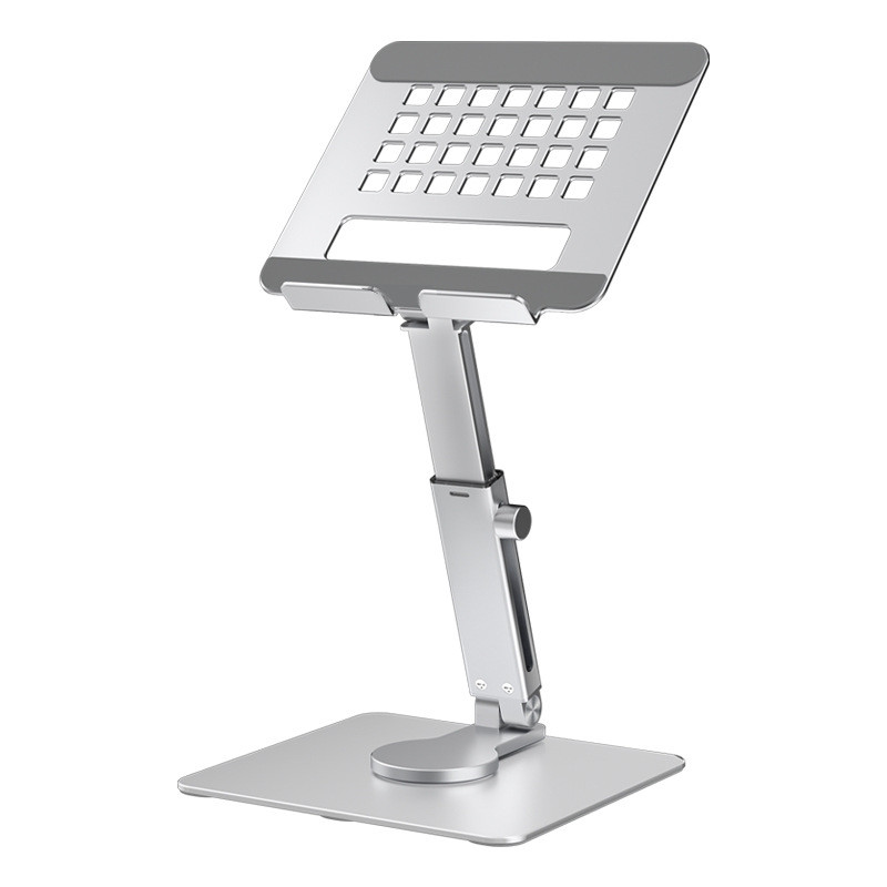 New Tablet Stand Desk Height Adjustable Aluminum iPad Stand Bracket Foldable 360° Rotation Desktop Tablet Holder Mount Dock
