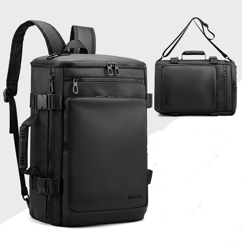 Luxury Fashion Leather Men Backpack Large Capacity Travel Backpacks Waterproof Laptop Backpack Male Business Shoulder Bag