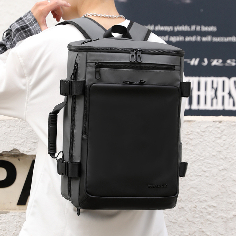 Luxury Fashion Leather Men Backpack Large Capacity Travel Backpacks Waterproof Laptop Backpack Male Business Shoulder Bag