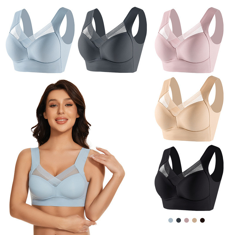 Push Up Bra Underwear Women Sexy Lace Bralette Wireless Soft Seamless Brassiere Comfortable Gathered Sport Bras Female Lingerie