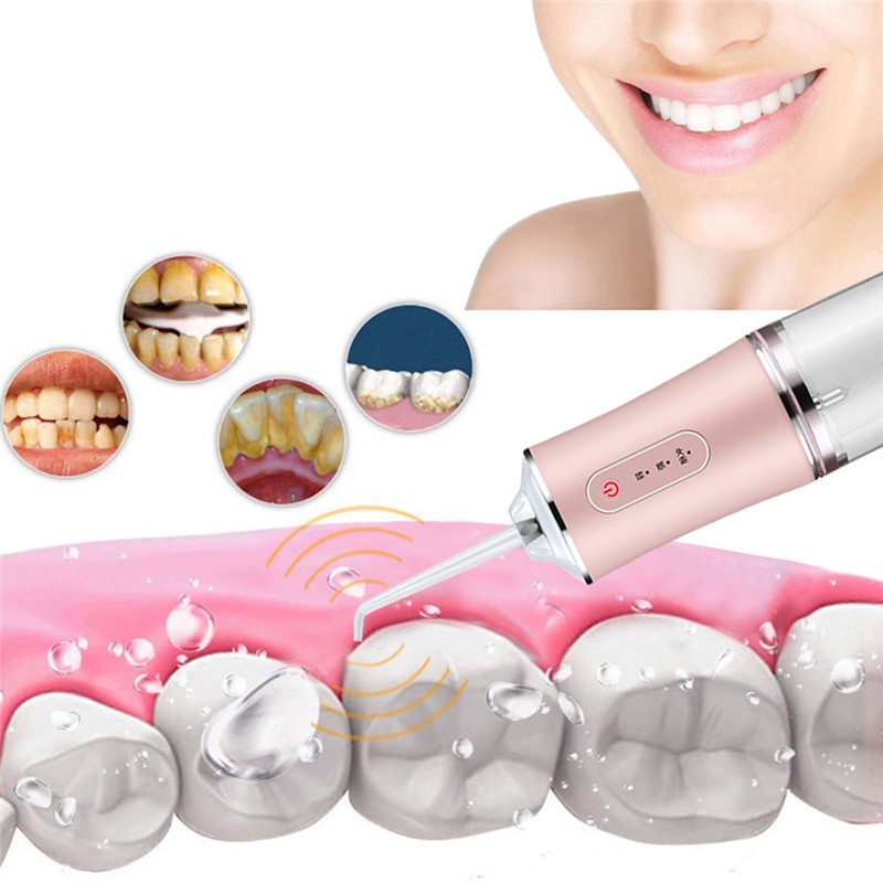 Oral Irrigator Dental Water Jet For Teeth USB Rechargeable Portable Water Flosser 4 Nozzles 200ML Waterproof IPX7 Tooth Cleaner