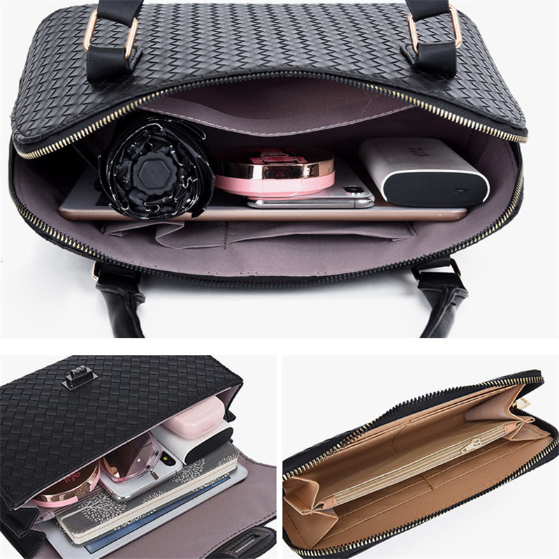 3pcs/set Women's Luxury Composite Shoulder Bag Ladies Handbags Clutches Bags PU Leather Messenger Bag Tote Bags Purse