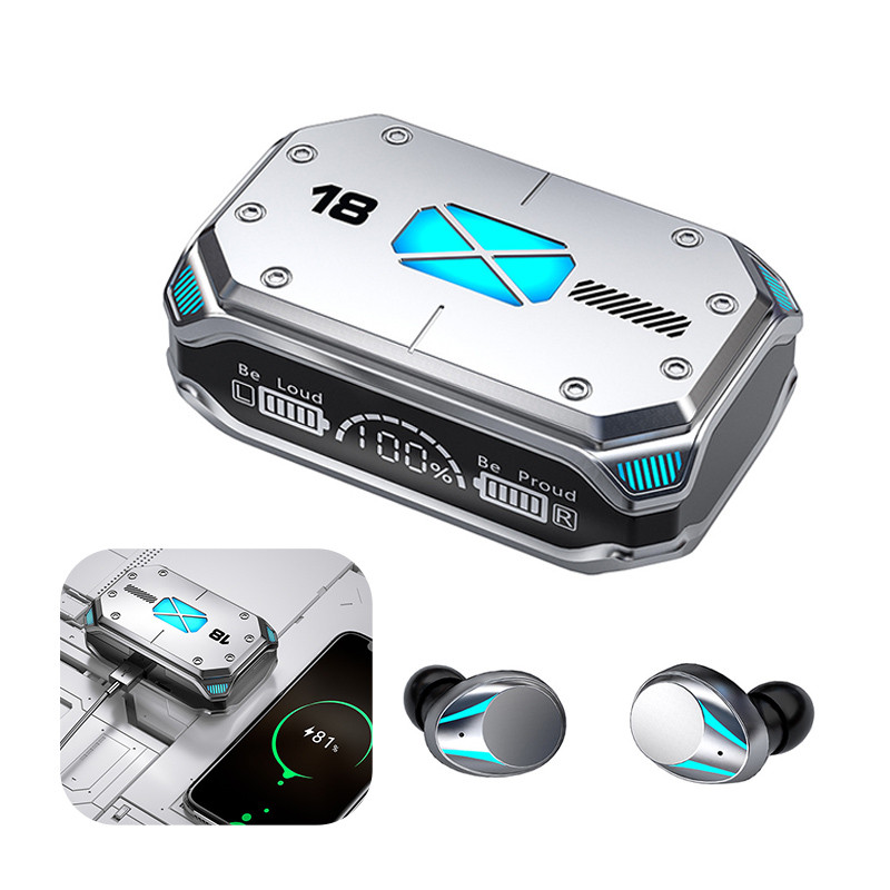 M41 Wireless Earphones Bluetooth Headphone Stereo Sport Waterproof Earbuds Headset with Microphone Charging Box LED Display