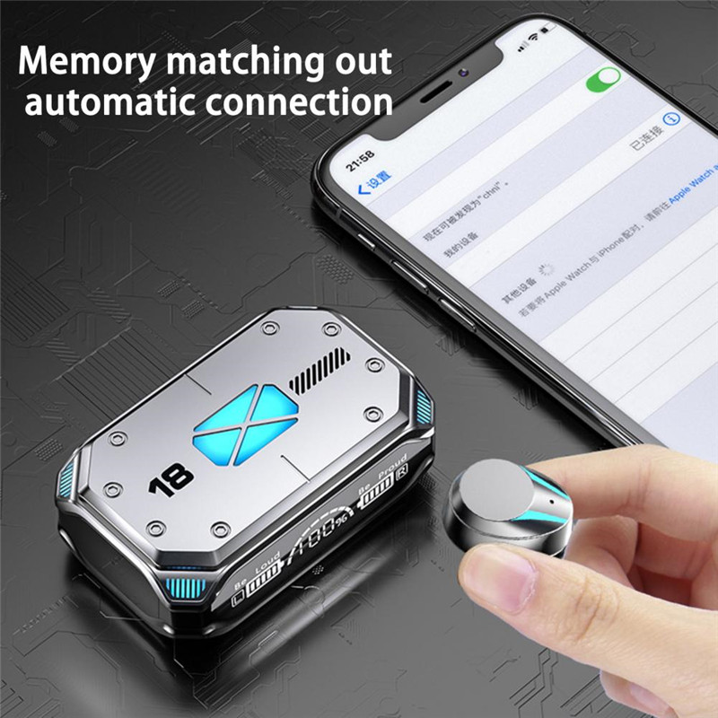 M41 Wireless Earphones Bluetooth Headphone Stereo Sport Waterproof Earbuds Headset with Microphone Charging Box LED Display