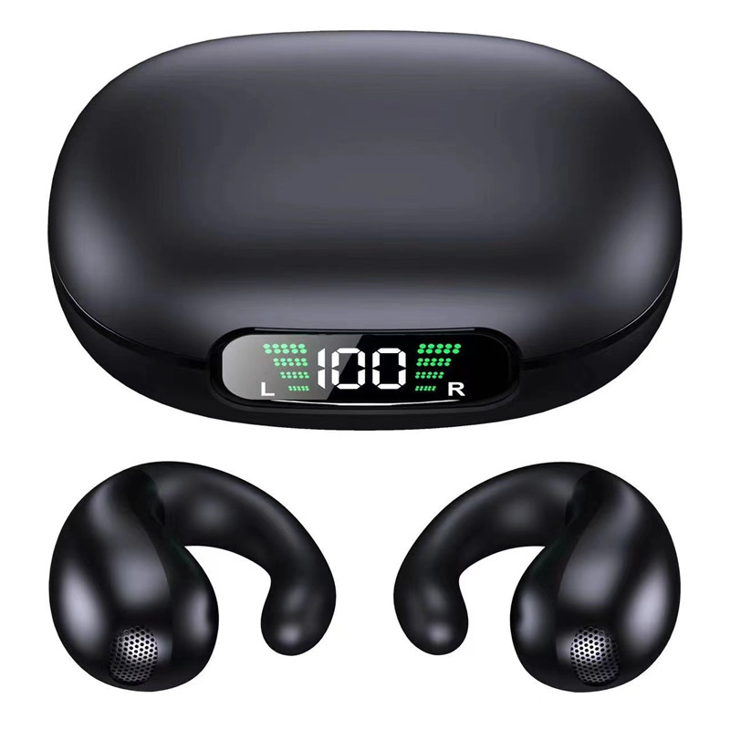 TWS Bluetooth 5.3 Earphones Bone Conduction Ear Clip Headphones Wireless Earbuds Headset with Microphone for Android iPhone