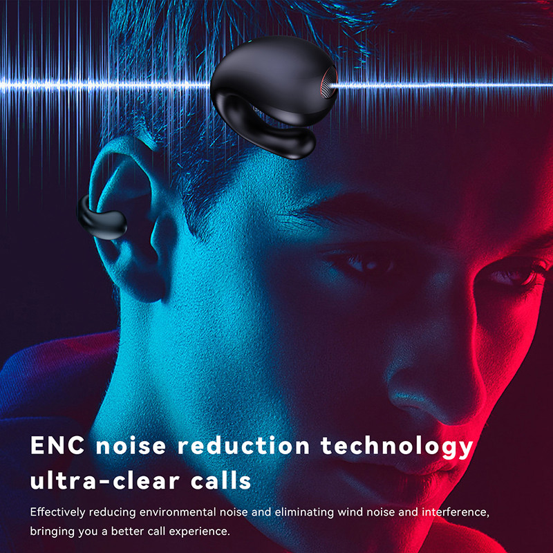 TWS Bluetooth 5.3 Earphones Bone Conduction Ear Clip Headphones Wireless Earbuds Headset with Microphone for Android iPhone