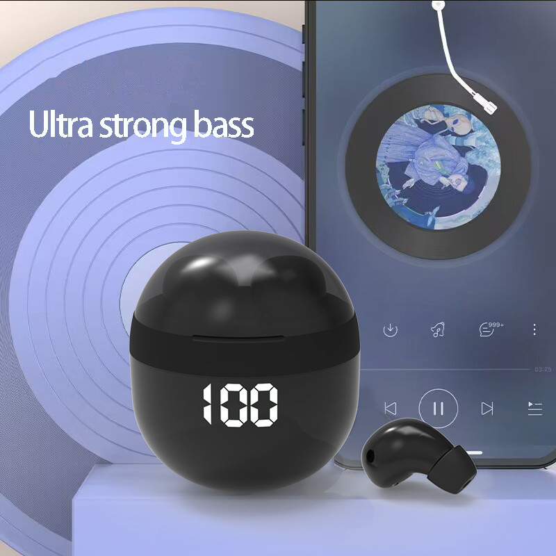 Mini Wireless Bluetooth Headset TWS Sleep In-Ear Earbuds HIFI Waterproof Earphones Smart Touch Noise Reduction Sport Headphone