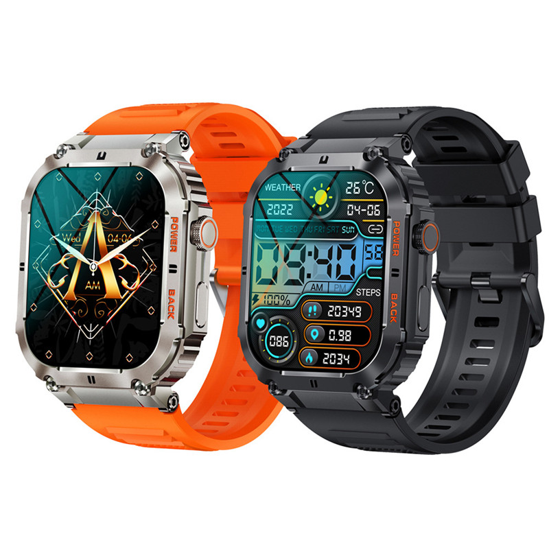 K57Pro Sport Smart Watch Bluetooth Call Health Monitor Men Smartwatch 1.96 inch Fitness Tracker Watch Bracelet for IOS Android