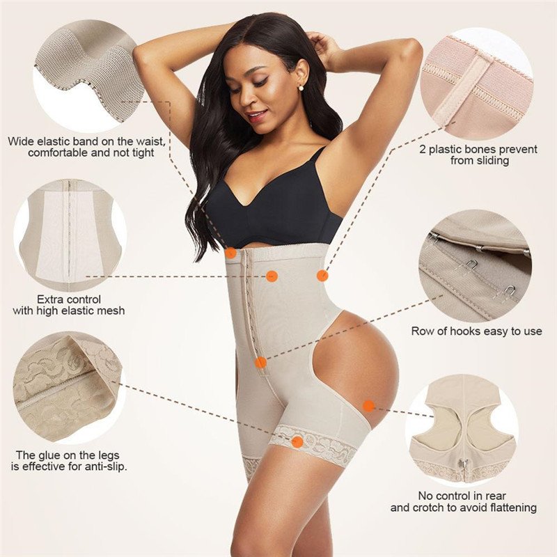 High Waist Butt lifter Tummy Control Panties Booty Lift Pulling Underwear Shaper Workout Waist Trainer Corset Shapewear