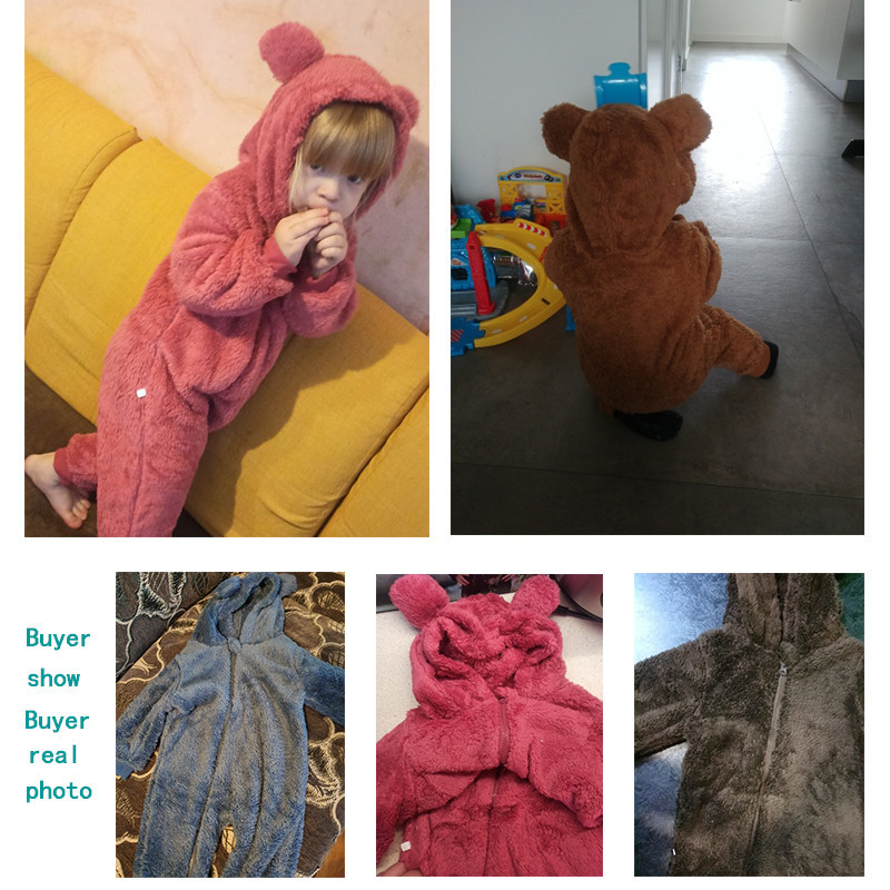 Newborn Baby Romper Winter Costume Baby Boys Clothes Polar Fleece Warm Baby Girls Clothing Overall Baby Rompers Jumpsuit