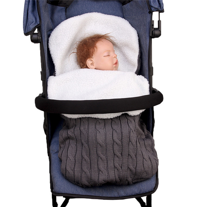 Baby Stroller Sleepsack Infant wheelchair Footmuff Windshield Winter Windproof Fleece Warm Soft Swaddle Blanket Sleeping Bag