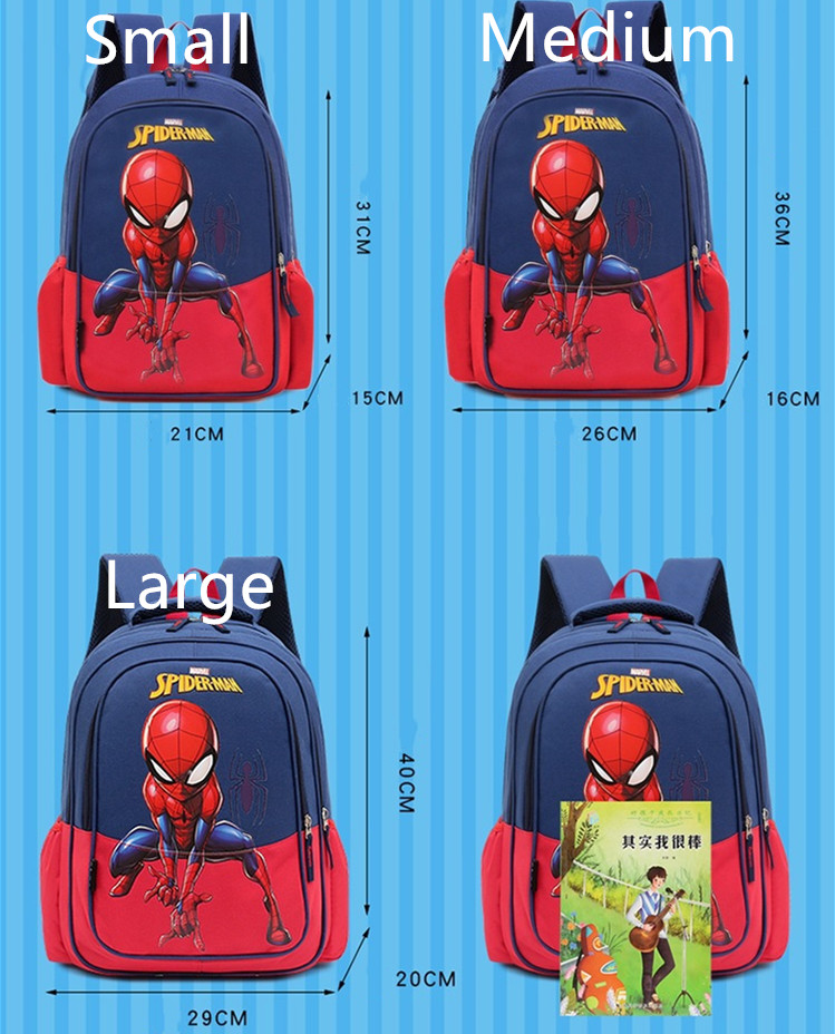 New Children School Bag Boys Girls Anime Spider Man Bookbag Student Kindergarten Cartoon Schoolbag Kids Orthopedic Backpack