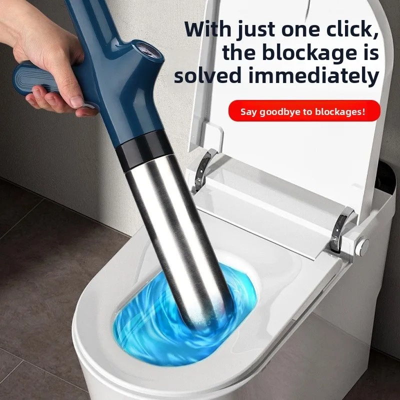 Air Pressure Toilet Unclogger Universal Drain Plunger for Sewer Block Toilet Kitchen Floor Bathroom Sink Heavy Duty Pipe Dredger