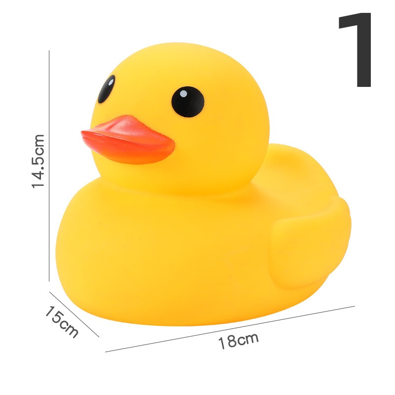 1PCS Cute Duck Baby Bath Toys Squeeze Animal Rubber Toy BB Duck Bathing Water Toy Race Squeaky Rubber Yellow Duck Toy Gift