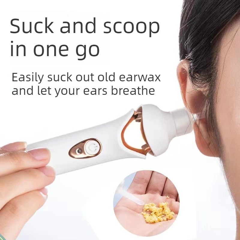 Electric Ear Wax Remover Visual LED Light Suction Ear Scoop Luminous Ear Cleaner Portable Soft For Adults Kids Safe Care Tool