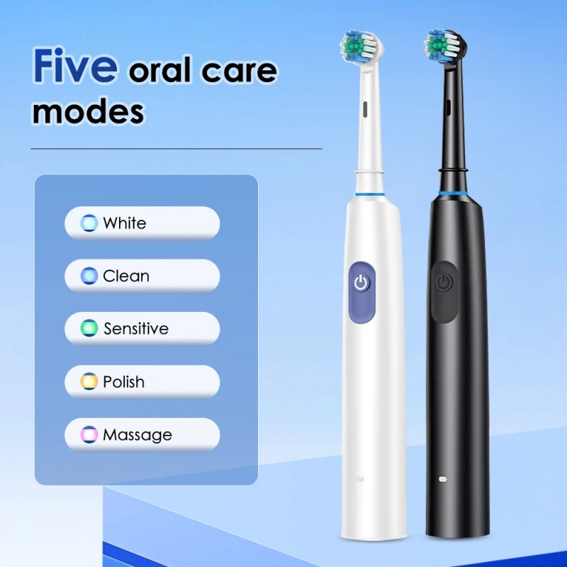 Intelligent Rotating Electric Toothbrush Rechargeable Rotary Toothbrush Compatible with Oral B Replacement Electric Brush Heads