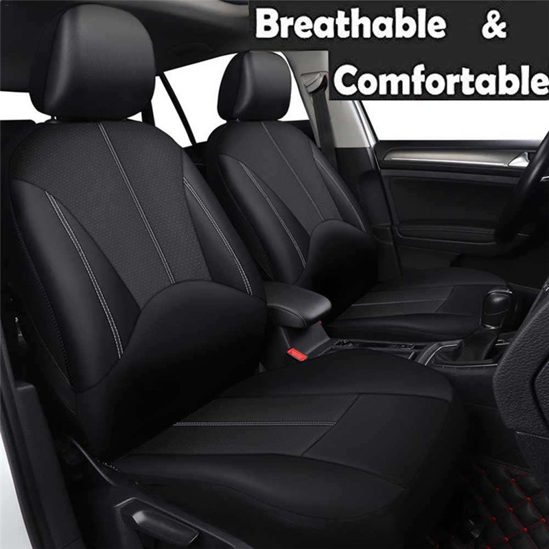 9pcs/set PU Leather Auto Car Seat Cover Waterproof Anti Slip Seat Cushion Pad Front Back Seat Protector Backrest Car Accessories