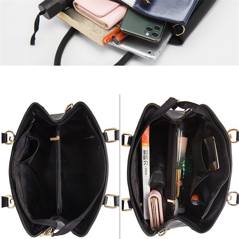 4PCS Women Fashion Leather Handbag Shoulder Bag Tote Purse Crossbody Messenger Bag Satchel Set Ladies Shoulder Bags Handbags