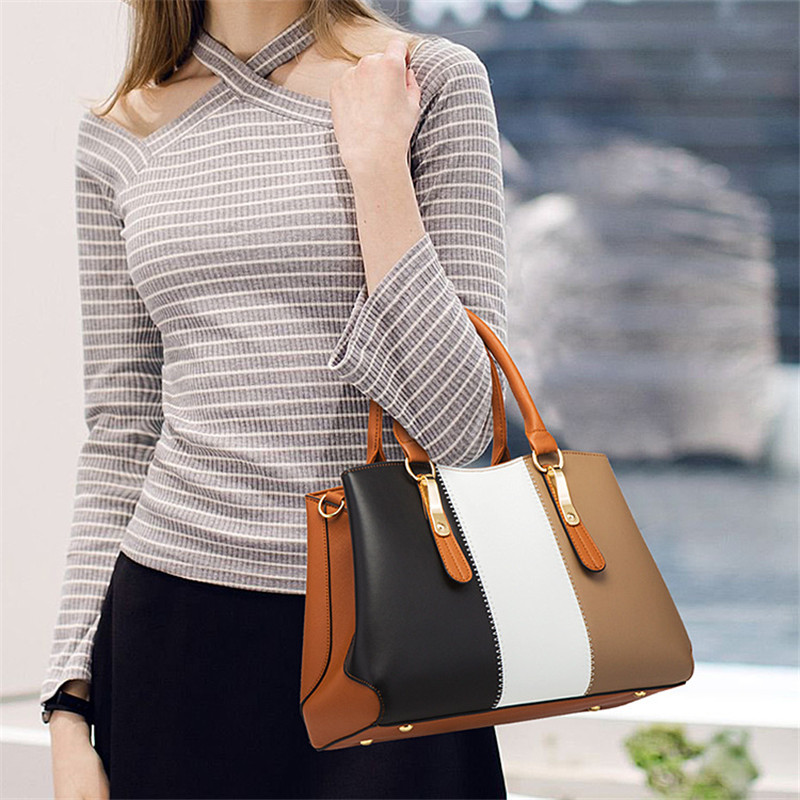 4PCS Women Fashion Leather Handbag Shoulder Bag Tote Purse Crossbody Messenger Bag Satchel Set Ladies Shoulder Bags Handbags