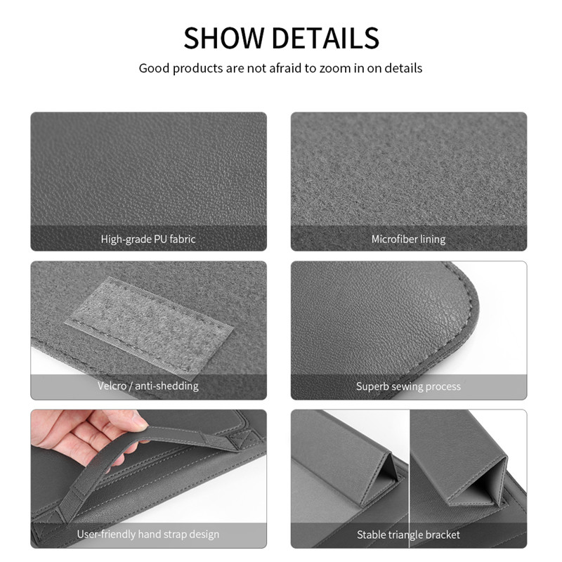 Pu Leather Laptop Bag Sleeve Case For Macbook Air Pro 13 14 16 Notebook Cover For Huawei Dell HP ASUS 15 15.4 15.6 17 inch