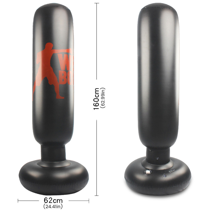 Inflatable Standing Punching Bag Heavy Training Inflatable Boxing Bag Fitness Training Sport Column Stress Relief Boxing Target